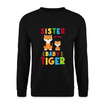 Sœur aînée Naissance Petite Sœur - Sweat-shirt Unisexe - noir - Devant - Alina (178cm) & Michal (187cm)