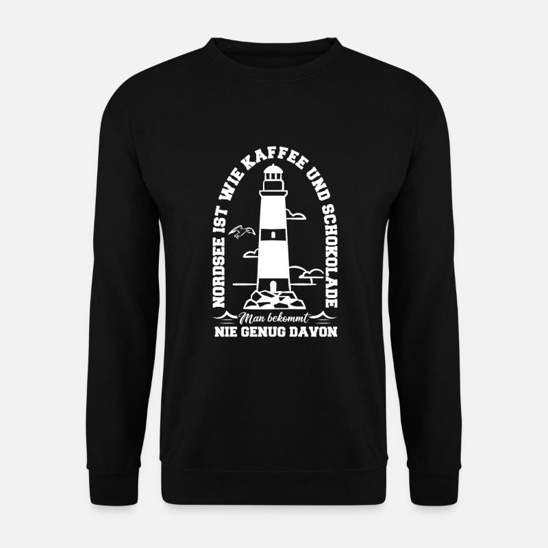 Nordsee Kaffee und Schokolade Nordseeurlaub Family - Unisex Pullover - Schwarz