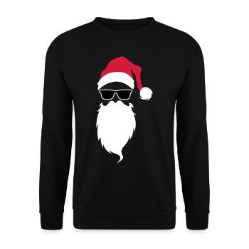 Santa Claus cool Santa Claus - Unisex Sweatshirt - black - Front - Alina (178cm) & Michal (187cm)