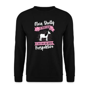Isländer Pferd Reiter Geschenk - Unisex Pullover - Schwarz - Vorne - Alina (178cm) & Michal (187cm)