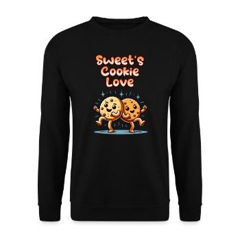 Cute Cookies Sweet Cookies Love Dancing - Unisex Sweatshirt - black - Front - Alina (178cm) & Michal (187cm)