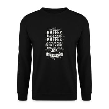J’aime le café en disant drôle - Sweat-shirt Unisexe - noir - Devant - Alina (178cm) & Michal (187cm)