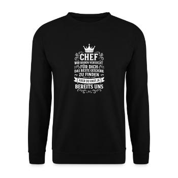 Employee Best Gift Office - Unisex Sweatshirt - black - Front - Alina (178cm) & Michal (187cm)