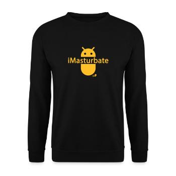 iMasturbate - Unisex Pullover - Schwarz - Vorne - Alina (178cm) & Michal (187cm)