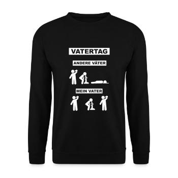 Vater Vatertag Spritztour Kumpel Bier trinken - Unisex Pullover - Schwarz - Vorne - Alina (178cm) & Michal (187cm)
