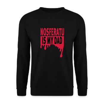 Nosferatu Is My Dad - Unisex Sweatshirt - black - Front - Alina (178cm) & Michal (187cm)