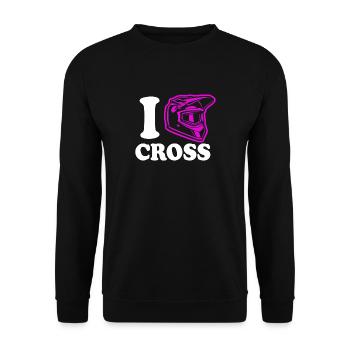 motocross - Sweat-shirt Unisexe - noir - Devant - Alina (178cm) & Michal (187cm)