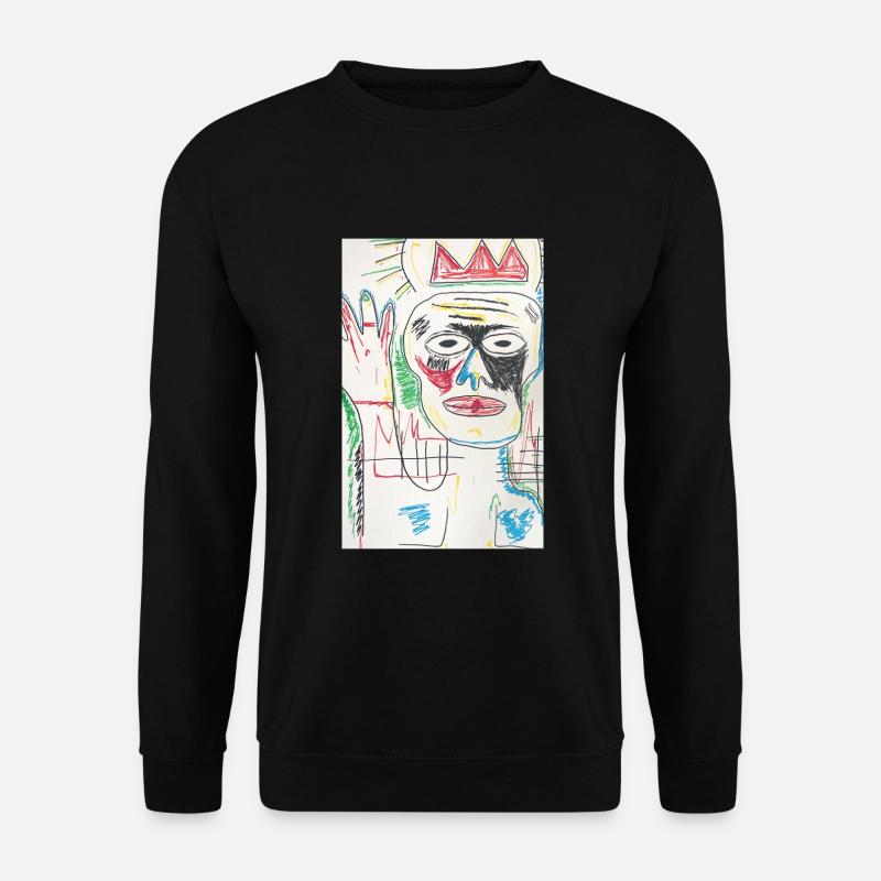 Design in Jean-Michel Basquiat Form - Unisex Pullover - Schwarz