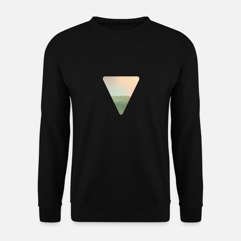 Mountain Mountains Sunset Abstract Gift - Unisex Sweatshirt - black