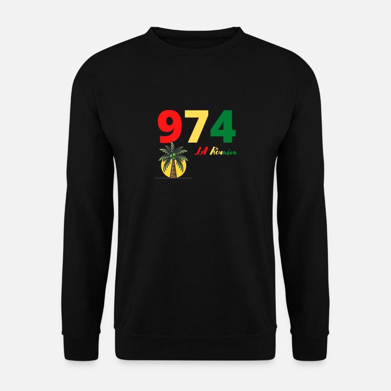 974 LA Réunion - Unisex Pullover - Schwarz