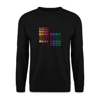 New York - Unisex Sweatshirt - black - Front - Alina (178cm) & Michal (187cm)