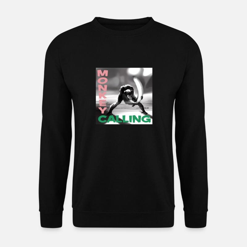 Monkey Calling - Unisex Pullover - Schwarz