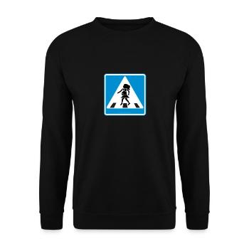 Traffic sign design: pregnancy announcement - Unisex Sweatshirt - black - Front - Alina (178cm) & Michal (187cm)