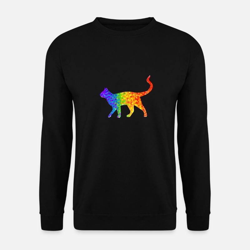 Regenbogen-Katze - Unisex Pullover - Schwarz