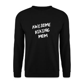 Biking Mom - Unisex Pullover - Schwarz - Vorne - Alina (178cm) & Michal (187cm)
