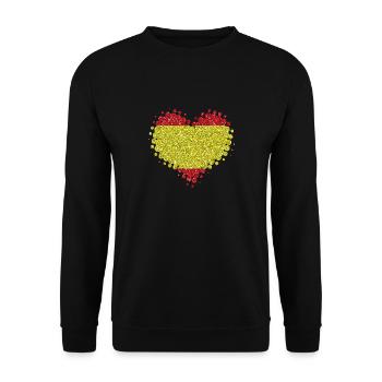 I love Spain - heart spanish pride home - Unisex Sweatshirt - black - Front - Alina (178cm) & Michal (187cm)
