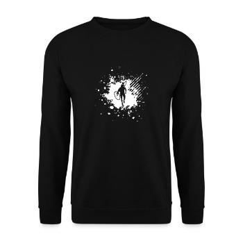 Cyclocross Mud Pack Cyclist Gift Bike - Unisex Sweatshirt - black - Front - Alina (178cm) & Michal (187cm)