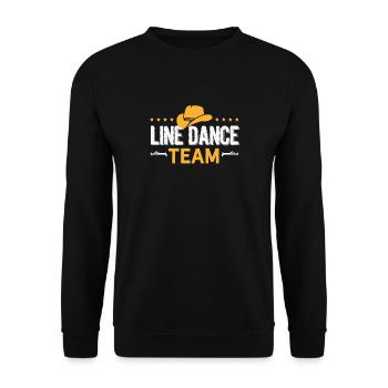 Line Dance Team Linedance Gift - Unisex Sweatshirt - black - Front - Alina (178cm) & Michal (187cm)