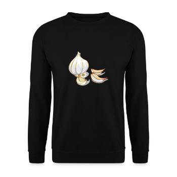 Ail Garlic - Sweat-shirt Unisexe - noir - Devant - Alina (178cm) & Michal (187cm)