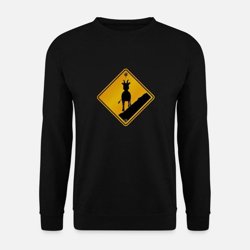 Danger roadsign traversee von dahu - Unisex Pullover - Schwarz