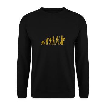 Evolution Snowboard Golden Glitter Effekt - Unisex Pullover - Schwarz - Vorne - Alina (178cm) & Michal (187cm)