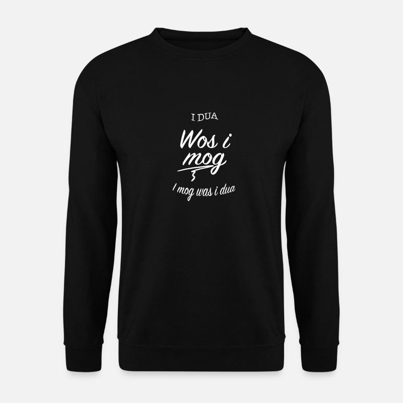 Bayerisches T Shirt mit Spruch - Unisex Pullover - Schwarz