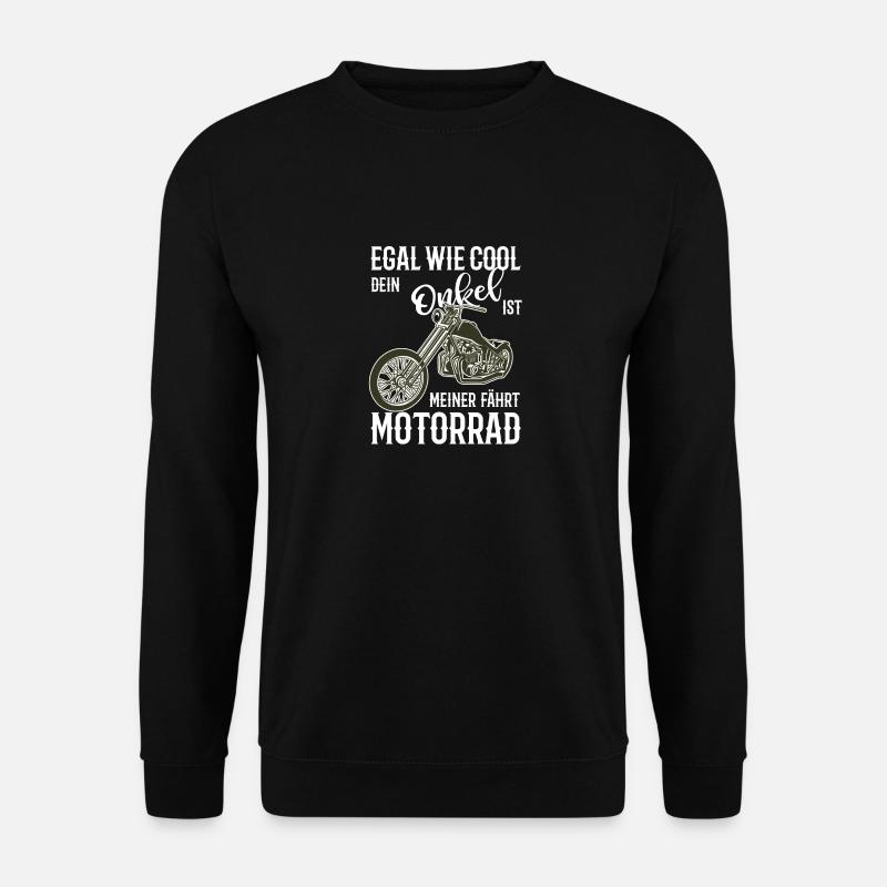 Motorrad Chopper cool Onkel Geschenkidee NEU - Unisex Pullover - Schwarz