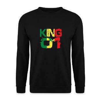 Geschenk King 01 Land Partner Senegal - Unisex Pullover - Schwarz - Vorne - Alina (178cm) & Michal (187cm)