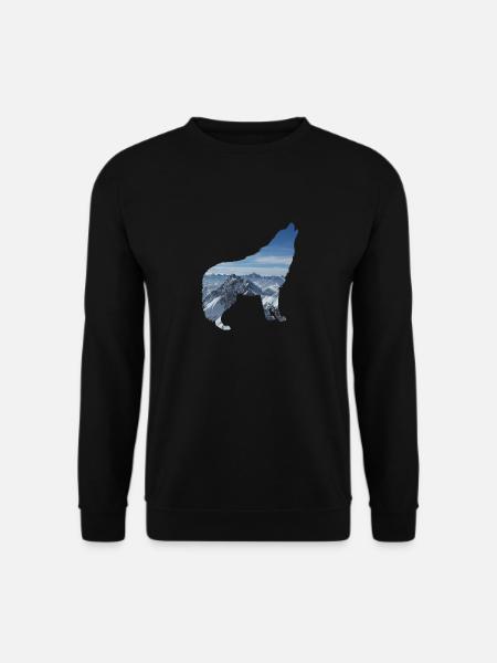 WOLF Motiv Design Geschenkidee Geburtstag Style - Unisex Pullover - Schwarz