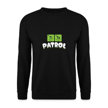 TiTs Patrol - Schwarz- Geschenk - Unisex Pullover - Schwarz - Vorne - Alina (178cm) & Michal (187cm)