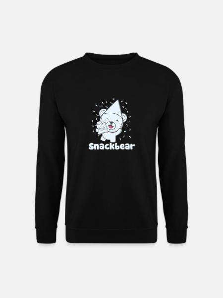 Snackbär / Snackbear mit Hut - Unisex Pullover - Schwarz