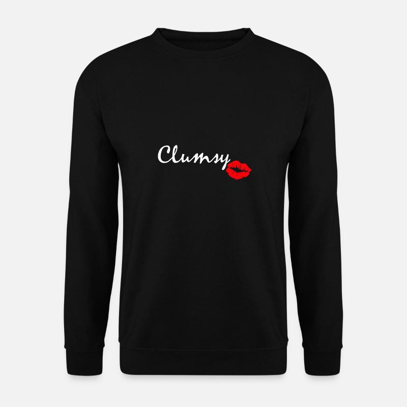 clumsy white - Unisex Sweatshirt - black