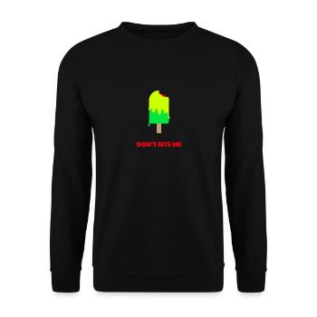 Beiss mir kein gelbes Eis - Unisex Pullover - Schwarz - Vorne - Alina (178cm) & Michal (187cm)