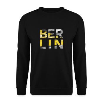 Berlin U Bahn - Unisex Pullover - Schwarz - Vorne - Alina (178cm) & Michal (187cm)