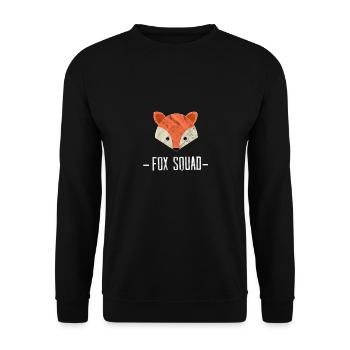 Fox Squad Logo Vixen Woodlanders Gift Idea - Unisex Sweatshirt - black - Front - Alina (178cm) & Michal (187cm)