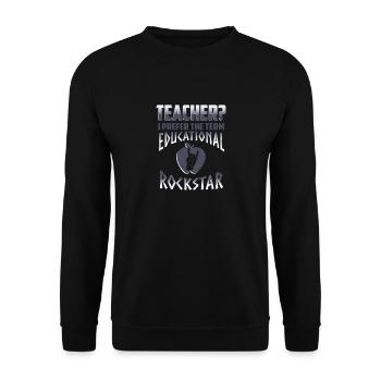 Fraîche éducation étoile Enseignant - Sweat-shirt Unisexe - noir - Devant - Alina (178cm) & Michal (187cm)