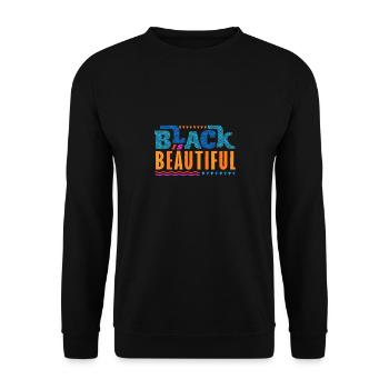 Black is Beautiful African American - Unisex Sweatshirt - black - Front - Alina (178cm) & Michal (187cm)