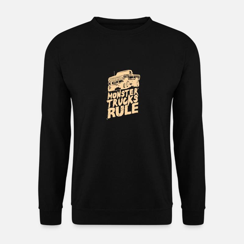 Monster Trucks Rule Monstertruck Auto Geschenk - Unisex Pullover - Schwarz