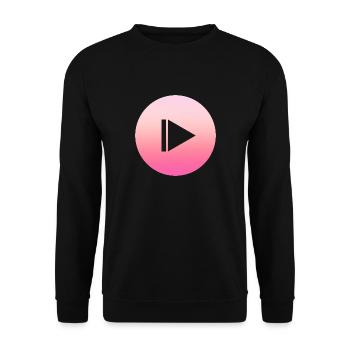Simple simple pink supeer design/symbol - Unisex Sweatshirt - black - Front - Alina (178cm) & Michal (187cm)