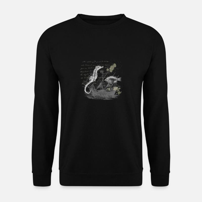 Steampunk Seepferdchen - Unisex Pullover - Schwarz