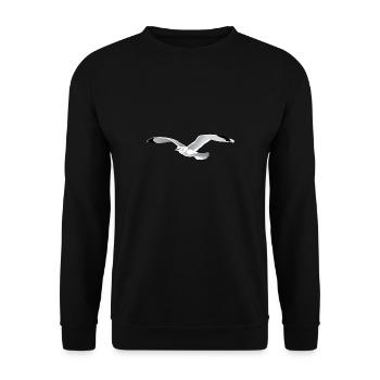mouette - Sweat-shirt Unisexe - noir - Devant - Alina (178cm) & Michal (187cm)