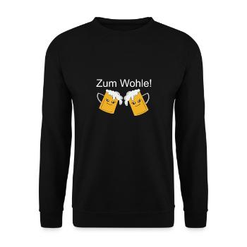 Trinkspruch - Unisex Pullover - Schwarz - Vorne - Alina (178cm) & Michal (187cm)
