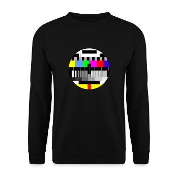 TV sight - Unisex Sweatshirt - black - Front - Alina (178cm) & Michal (187cm)