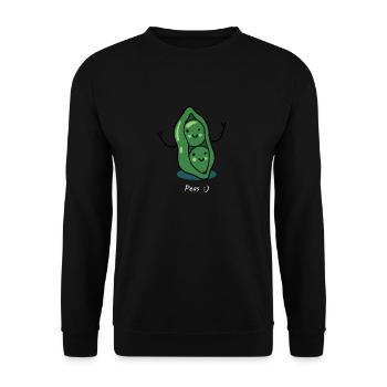 Idée cadeau Peace Cool - Sweat-shirt Unisexe - noir - Devant - Alina (178cm) & Michal (187cm)