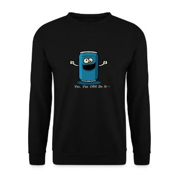Dose Motivation Geschenkidee - Unisex Pullover - Schwarz - Vorne - Alina (178cm) & Michal (187cm)