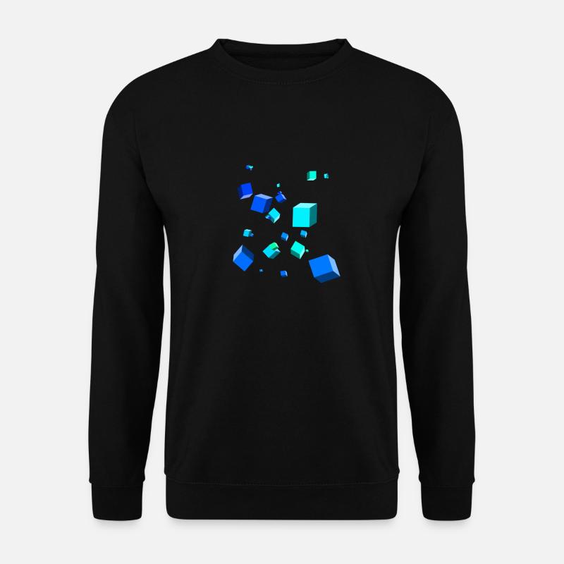 3D-Würfel - Unisex Pullover - Schwarz