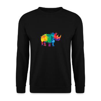 Chubby Unicorn colorful - Unisex Sweatshirt - black - Front - Alina (178cm) & Michal (187cm)