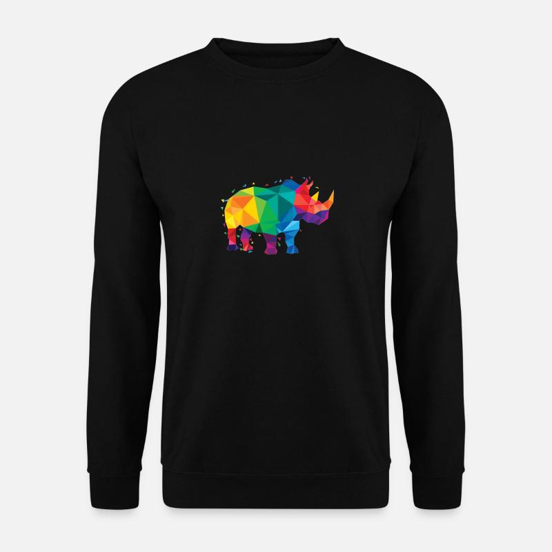 Chubby Unicorn bunt - Unisex Pullover - Schwarz