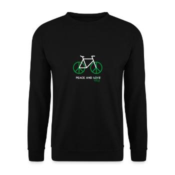 PEACE AND VELO - Sweat-shirt Unisexe - noir - Devant - Alina (178cm) & Michal (187cm)