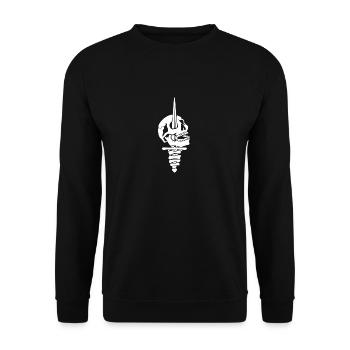 Schädelmesser - Unisex Pullover - Schwarz - Vorne - Alina (178cm) & Michal (187cm)